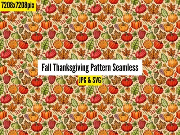 20 Fall Thanksgiving Seamless Patterns: A Seller's Review