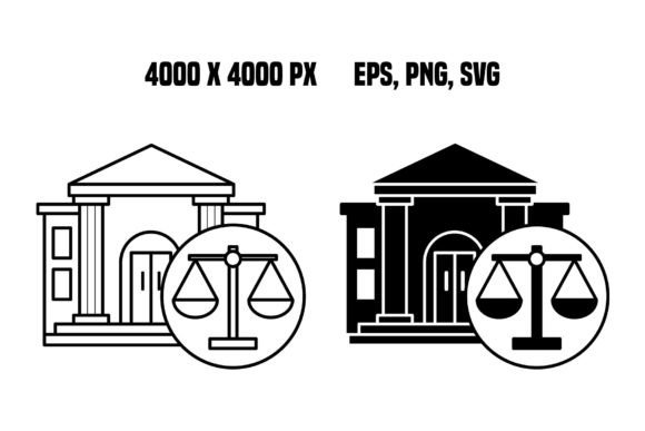 Court Building Icons: Professional Graphics and Icons for Publishing