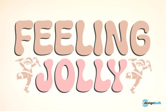 Feeling Jolly - Christmas Retro Design for Graphics & Crafts