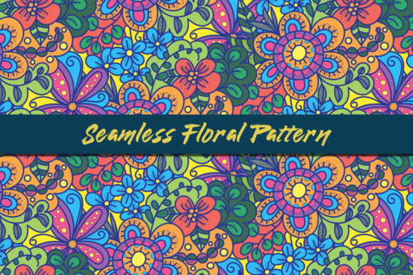 Floral Fantasy Seamless Pattern Graphics for Real Crafts