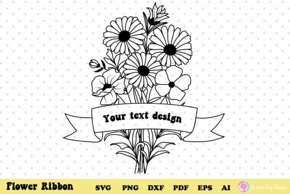 Flower Ribbon Svg Review for Real Embroidery