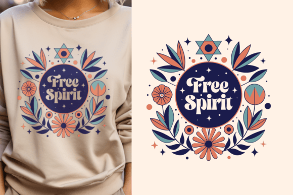 Free Spirit Vintage Design SVG, PNG for Graphics