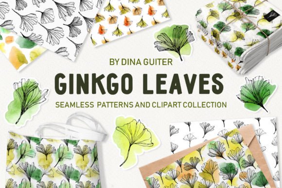 Ginkgo Leaves Pattern Collection: A Smart Graphics and Patterns Asset for Sellers