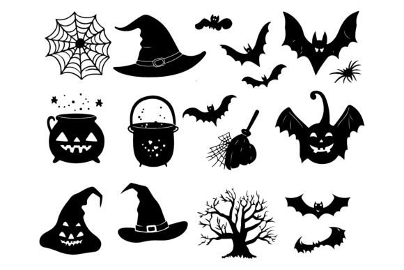 Halloween Vector Silhouettes for Crafts and Graphics