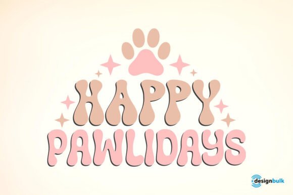 Happy Pawlidays - Christmas Retro Design