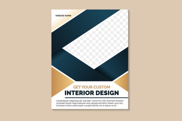 Interior Design Vertical Flyer for Graphics and Print Templates