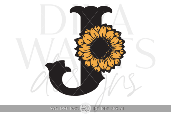 Letter J Initial Illustration SVG for Graphics and Crafts