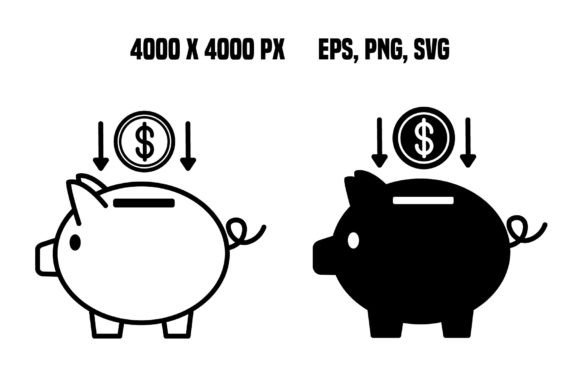 Piggy Bank Icons: Premium Graphics for Local Brand Identity