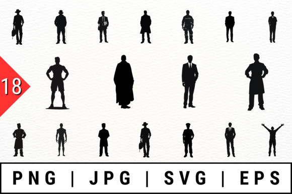 Profession Silhouettes Vector Art Set for Crafts and Graphics