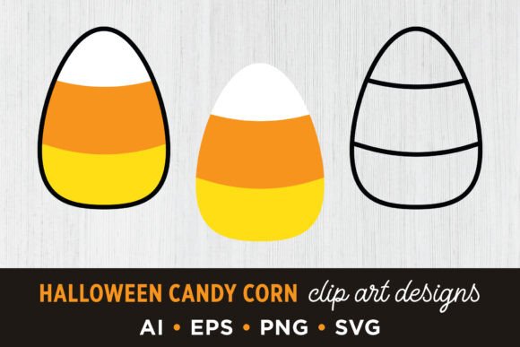 Simple Halloween Candy Corn Clip Art Set: Graphics & Crafts Review
