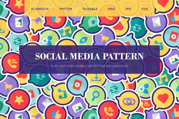 Social Media Seamless Pattern: A Designer's Review of Graphics and Patterns