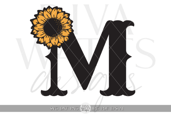 Stylish Letter M Monogram SVG for Graphics & Crafts