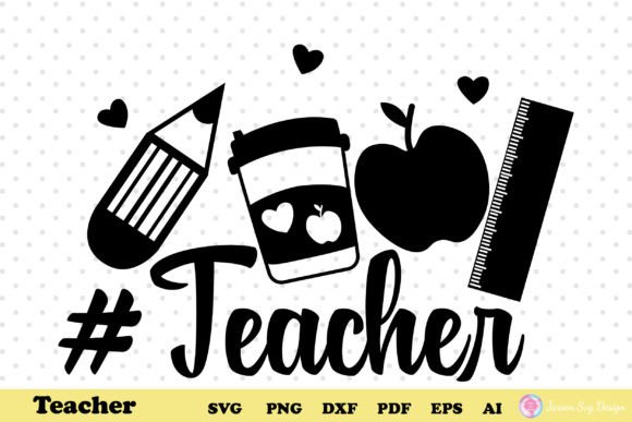 Teacher Ssvg, Pencil Taecher Svg: Graphics and Print Templates Review