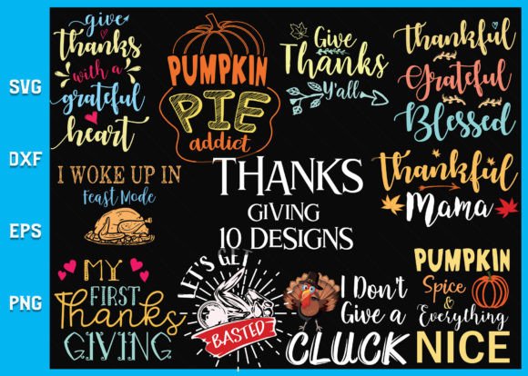 Thanks Giving PNG Sublimation for Graphics and Crafts