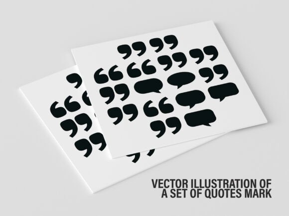 Vector Illustration of a Set of Quotes
